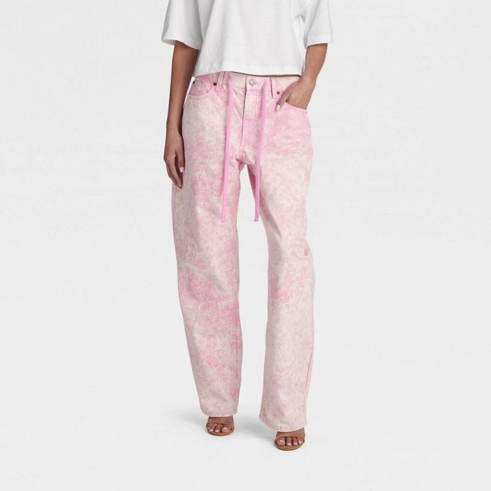 KBB by Kahlana -  Women's Mid-Rise Barrel Leg 'The Ly Pink